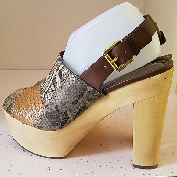 COACH LEATHER CLOG HEELS - Picture 5 of 8